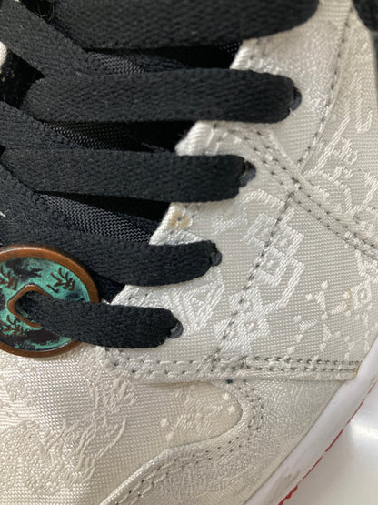 【中古品】【メンズ】 NIKE ナイキ × CLOT クロット 別注 コラボ AIR JORDAN 1 MID SE FEARLESS CU2804-100 エアジョーダン 1 ミッド シーズナルエディション フィアレス スニーカー 靴 160-260718-kk-34-hon カラー：WHITE/BLACK-RED 万代Net店