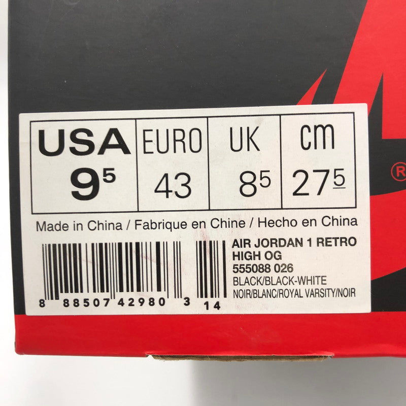 【中古美品】【メンズ】 NIKE ナイキ AIR JORDAN 1 RETRO HIGH TOP 3 555088-026 エアジョーダン 1 レトロ ハイ オリジナル スニーカー 靴 160-250606-kk-11-tei カラー：BLACK/BLACK-WHITE 万代Net店