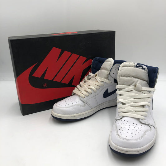 【中古品】【メンズ】 NIKE ナイキ 16SS AIR JORDAN 1 RETRO HIGH OG 555088-106 エアジョーダン 1 レトロ ハイ オリジナル スニーカー 靴 160-250716-KS-05-tei カラー：WHITE/MIDNIGHT NAVY 万代Net店