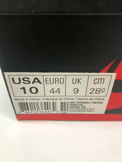 【中古品】【メンズ】 NIKE ナイキ AIR JORDAN 1 RETRO HIGH OG 555088-106 エアジョーダン1 レトロ ハイ オリジナル スニーカー 靴 160-260718-kk-47-hon カラー：WHITE/MIDNIGHT NAVY 万代Net店