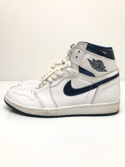 【中古品】【メンズ】 NIKE ナイキ AIR JORDAN 1 RETRO HIGH OG 555088-106 エアジョーダン1 レトロ ハイ オリジナル スニーカー 靴 160-260718-kk-47-hon カラー：WHITE/MIDNIGHT NAVY 万代Net店