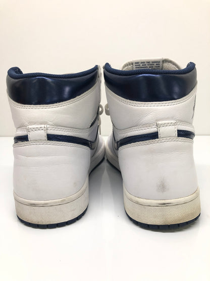 【中古品】【メンズ】 NIKE ナイキ AIR JORDAN 1 RETRO HIGH OG 555088-106 エアジョーダン1 レトロ ハイ オリジナル スニーカー 靴 160-260718-kk-47-hon カラー：WHITE/MIDNIGHT NAVY 万代Net店