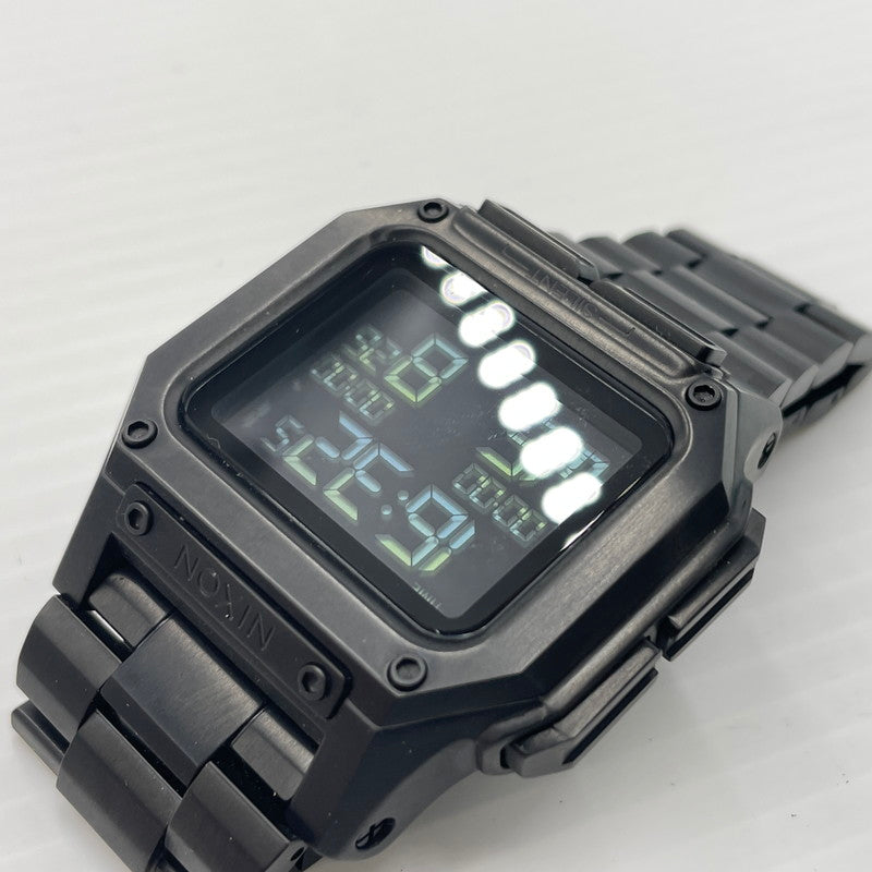【中古品】【メンズ】 NIXON ニクソン A1268-001 REGULUS SS レグルス デジタル クォーツ ウォッチ 腕時計 メタルベルト 197-260826-ko-04-teih カラー：ブラック 万代Net店
