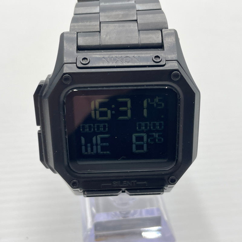 【中古品】【メンズ】 NIXON ニクソン A1268-001 REGULUS SS レグルス デジタル クォーツ ウォッチ 腕時計 メタルベルト 197-260826-ko-04-teih カラー：ブラック 万代Net店