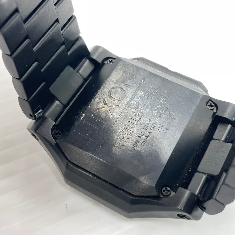 【中古品】【メンズ】 NIXON ニクソン A1268-001 REGULUS SS レグルス デジタル クォーツ ウォッチ 腕時計 メタルベルト 197-260826-ko-04-teih カラー：ブラック 万代Net店