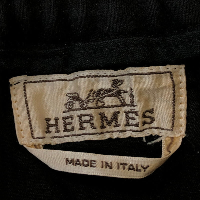 【中古品】【メンズ】 HERMES エルメス 21AW COTTON RIB PANTS 1651000 コットン リブ パンツ ボトムス 152-250417-yo-14-tei サイズ：40 カラー：ブラック 万代Net店