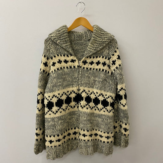【中古品】【メンズ】 UNKNOWN VINTAGE COWICHAN SWEATER ヴィンテージ カウチンセーター トップス ニット LIGHTNING ZIP 145-250417-kk-16-tei サイズ：表記無し 下記参照 カラー：グレー 万代Net店