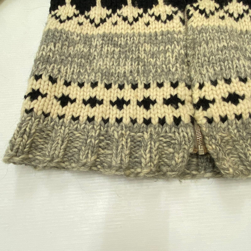 【中古品】【メンズ】 UNKNOWN VINTAGE COWICHAN SWEATER ヴィンテージ カウチンセーター トップス ニット LIGHTNING ZIP 145-250417-kk-16-tei サイズ：表記無し 下記参照 カラー：グレー 万代Net店