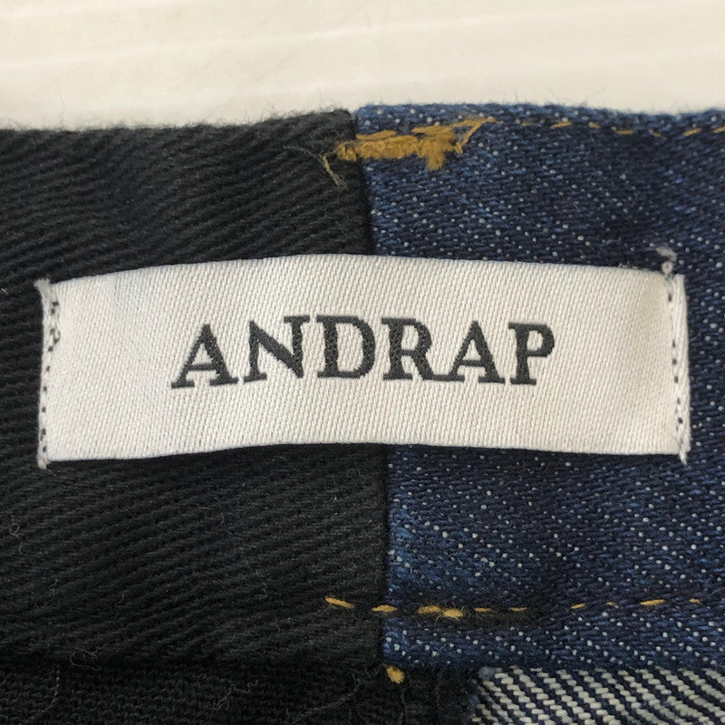 【中古品】【メンズ】 ANDRAP アンドラップ COMBINATION PANTS 251MADPT02 コンビネーションパンツ ボトムス 158-250421-kk-30-tei サイズ：L カラー：インディゴ/ブラック 万代Net店
