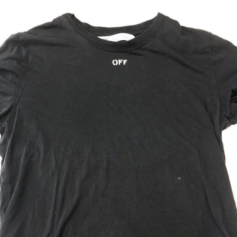 【中古品】【レディース】 OFF-WHITE オフホワイト OFF STAMP S/S TEE OWAA049R19B98053 オフ スタンプ ショートスリーブ Tシャツ 半袖 トップス 170-250421-kk-22-tei サイズ：XS カラー：ブラック 万代Net店