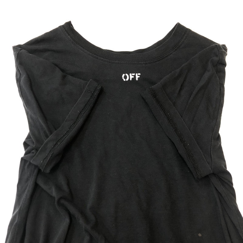 【中古品】【レディース】 OFF-WHITE オフホワイト OFF STAMP S/S TEE OWAA049R19B98053 オフ スタンプ ショートスリーブ Tシャツ 半袖 トップス 170-250421-kk-22-tei サイズ：XS カラー：ブラック 万代Net店
