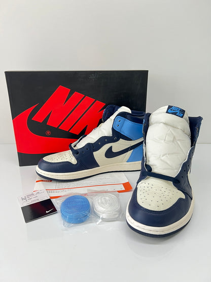 【中古品】【メンズ】 NIKE ナイキ AIR JORDAN 1 RETRO HIGH OG 555088-140 エアジョーダン 1 レトロ ハイ オリジナル スニーカー 靴 160-260801-kk-02-hon カラー：SAIL/OBSIDIAN-UNIVERSITY BLUE 万代Net店