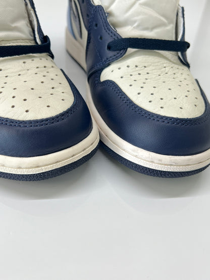 【中古品】【メンズ】 NIKE ナイキ AIR JORDAN 1 RETRO HIGH OG 555088-140 エアジョーダン 1 レトロ ハイ オリジナル スニーカー 靴 160-260801-kk-02-hon カラー：SAIL/OBSIDIAN-UNIVERSITY BLUE 万代Net店