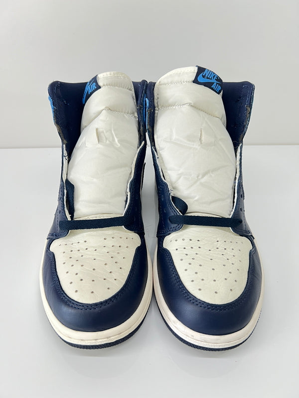 【中古品】【メンズ】 NIKE ナイキ AIR JORDAN 1 RETRO HIGH OG 555088-140 エアジョーダン 1 レトロ ハイ オリジナル スニーカー 靴 160-260801-kk-02-hon カラー：SAIL/OBSIDIAN-UNIVERSITY BLUE 万代Net店