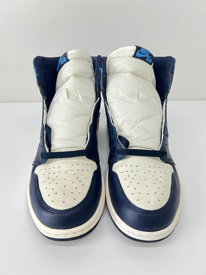 【中古品】【メンズ】 NIKE ナイキ AIR JORDAN 1 RETRO HIGH OG 555088-140 エアジョーダン 1 レトロ ハイ オリジナル スニーカー 靴 160-260801-kk-02-hon カラー：SAIL/OBSIDIAN-UNIVERSITY BLUE 万代Net店