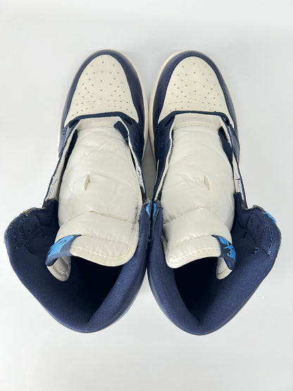 【中古品】【メンズ】 NIKE ナイキ AIR JORDAN 1 RETRO HIGH OG 555088-140 エアジョーダン 1 レトロ ハイ オリジナル スニーカー 靴 160-260801-kk-02-hon カラー：SAIL/OBSIDIAN-UNIVERSITY BLUE 万代Net店