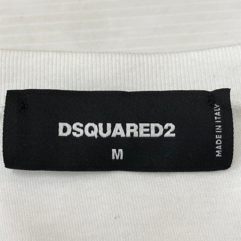 【中古品】【メンズ】 DSQUARED2 ディースクエアード LOOSE FIT TEE S74GD1197 ルーズ フィット Tシャツ 半袖 トップス 141-250426-yo-08-fuz サイズ：M カラー：ホワイト 万代Net店