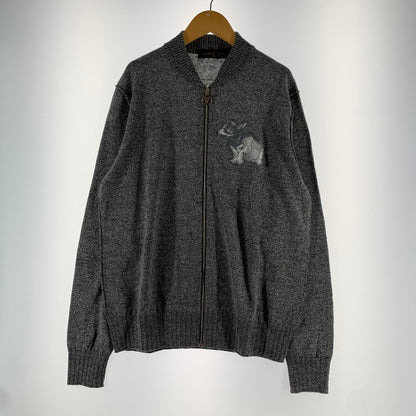 【中古品】【メンズ】 LOUIS VUITTON × CHAPMAN BROTHERS ルイヴィトン チャップマン ブラザーズ RM171M OCH HBN20W 17SS CHAPMAN RHINOCEROS SWEATER ジップアップ カーディガン トップス 長袖 古着 179-260607-mh-27-fuz サイズ：L カラー：グレー 万代Net店
