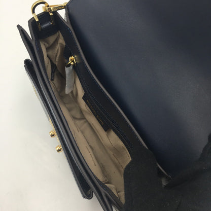 【中古品】【レディース】 Michael Kors マイケルコース SLOAN EDITOR STAR STUDDED LEATHER SHOULDER BAG 30F7GS9L3Y ソラン エディタ スター スタッズ ショルダーバッグ カバン 188-250608-KS-07-tei カラー：ネイビー 万代Net店