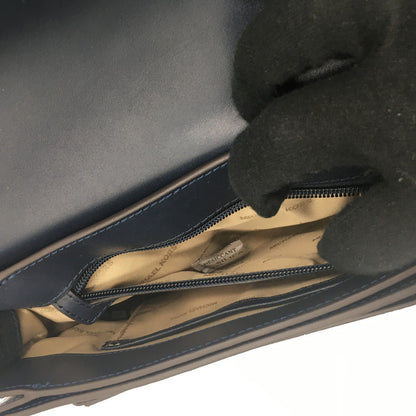 【中古品】【レディース】 Michael Kors マイケルコース SLOAN EDITOR STAR STUDDED LEATHER SHOULDER BAG 30F7GS9L3Y ソラン エディタ スター スタッズ ショルダーバッグ カバン 188-250608-KS-07-tei カラー：ネイビー 万代Net店