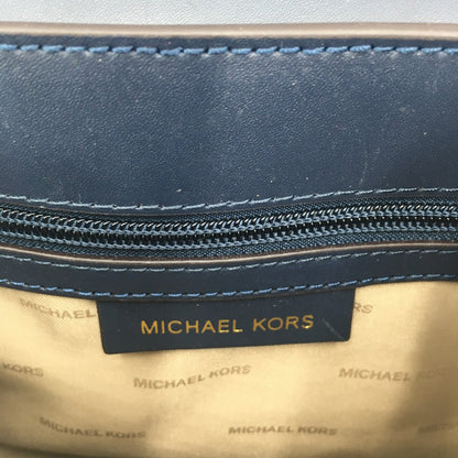 【中古品】【レディース】 Michael Kors マイケルコース SLOAN EDITOR STAR STUDDED LEATHER SHOULDER BAG 30F7GS9L3Y ソラン エディタ スター スタッズ ショルダーバッグ カバン 188-250608-KS-07-tei カラー：ネイビー 万代Net店