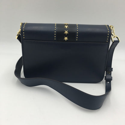【中古品】【レディース】 Michael Kors マイケルコース SLOAN EDITOR STAR STUDDED LEATHER SHOULDER BAG 30F7GS9L3Y ソラン エディタ スター スタッズ ショルダーバッグ カバン 188-250608-KS-07-tei カラー：ネイビー 万代Net店