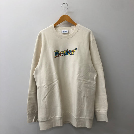 【中古品】【メンズ】 BETTER GIFT SHOP ベターギフトショップ 20SS LOGO CREWNECK SWEAT ロゴ クルーネック スウェット トレーナー 長袖 トップス 147-250426-yo-21-tei サイズ：XL カラー：ナチュラル 万代Net店