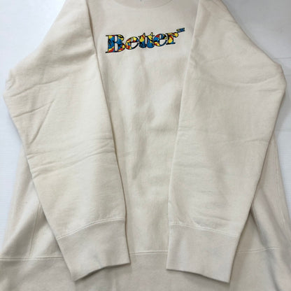 【中古品】【メンズ】 BETTER GIFT SHOP ベターギフトショップ 20SS LOGO CREWNECK SWEAT ロゴ クルーネック スウェット トレーナー 長袖 トップス 147-250426-yo-21-tei サイズ：XL カラー：ナチュラル 万代Net店