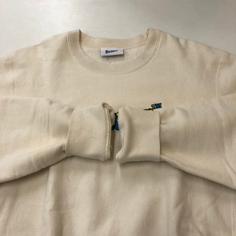 【中古品】【メンズ】 BETTER GIFT SHOP ベターギフトショップ 20SS LOGO CREWNECK SWEAT ロゴ クルーネック スウェット トレーナー 長袖 トップス 147-250426-yo-21-tei サイズ：XL カラー：ナチュラル 万代Net店