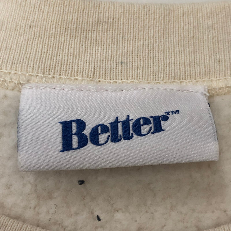【中古品】【メンズ】 BETTER GIFT SHOP ベターギフトショップ 20SS LOGO CREWNECK SWEAT ロゴ クルーネック スウェット トレーナー 長袖 トップス 147-250426-yo-21-tei サイズ：XL カラー：ナチュラル 万代Net店