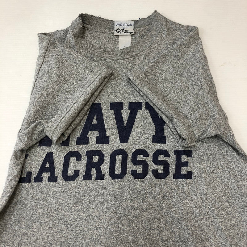 【中古品】【メンズ】 NAVAL ACADEMY GIFT SHOP ナバルアカデミー ギフトショップ 90's NAVY LACROSSE S/S PRINT TEE 90年代 ネイビー ラクロス ショートスリーブ プリントTシャツ 半袖 トップス 145-250430-kk-53-tei サイズ：表記無し 下記参照 カラー：グレー 万代Net店