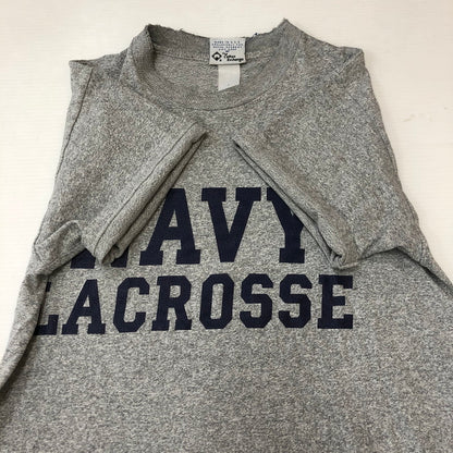 【中古品】【メンズ】 NAVAL ACADEMY GIFT SHOP ナバルアカデミー ギフトショップ 90's NAVY LACROSSE S/S PRINT TEE 90年代 ネイビー ラクロス ショートスリーブ プリントTシャツ 半袖 トップス 145-250430-kk-53-tei サイズ：表記無し 下記参照 カラー：グレー 万代Net店