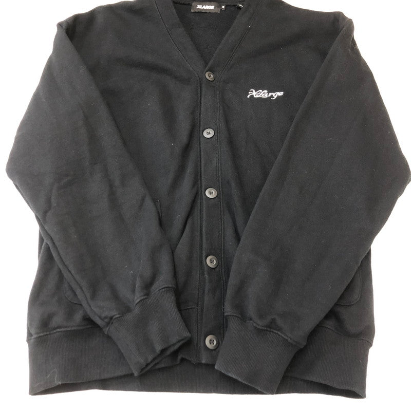 【中古品】【メンズ】 XLARGE エクストララージ EMBROIDERY SWEAT CARDIGAN 101251013002 エンブロイダリー スウェットカーディガン トップス 142-250430-kk-34-tei サイズ：M カラー：ブラック 万代Net店
