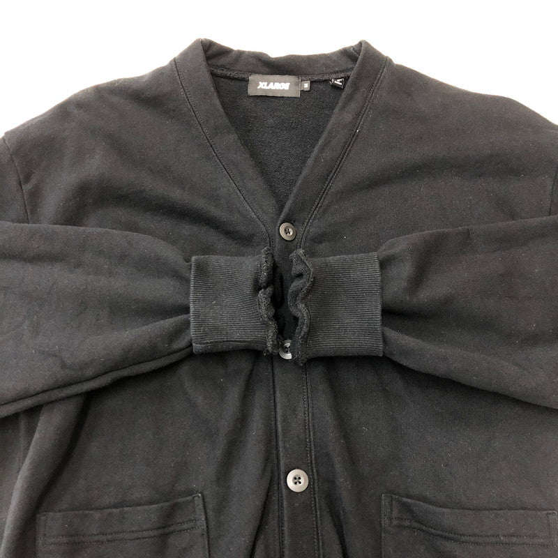 【中古品】【メンズ】 XLARGE エクストララージ EMBROIDERY SWEAT CARDIGAN 101251013002 エンブロイダリー スウェットカーディガン トップス 142-250430-kk-34-tei サイズ：M カラー：ブラック 万代Net店