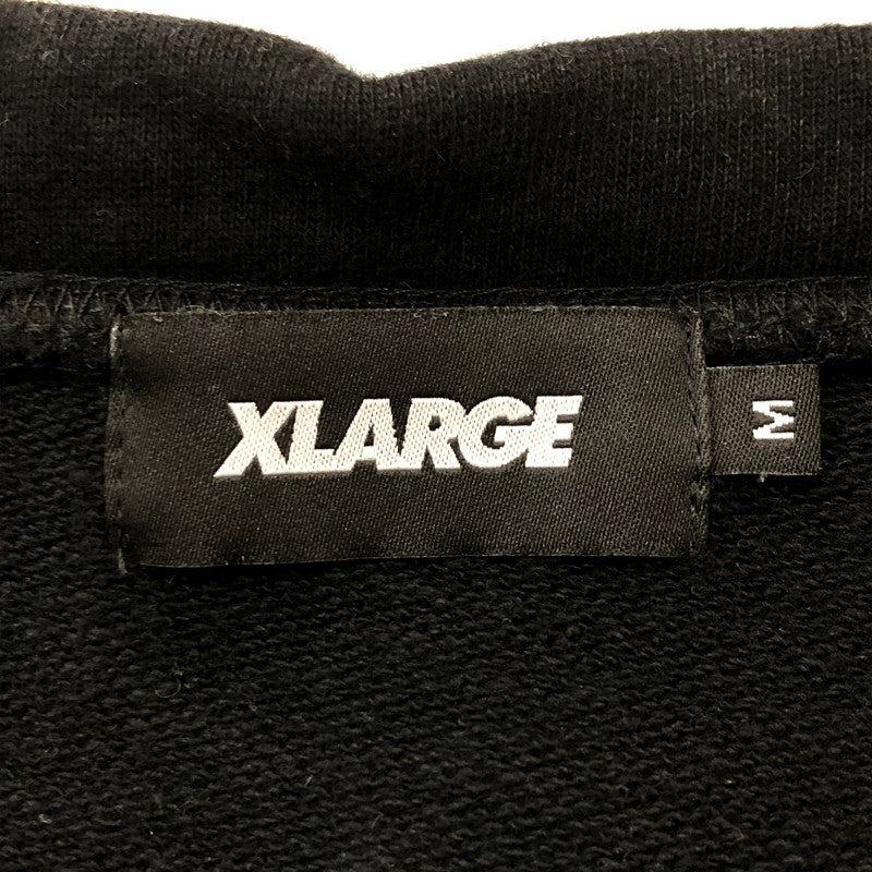 【中古品】【メンズ】 XLARGE エクストララージ EMBROIDERY SWEAT CARDIGAN 101251013002 エンブロイダリー スウェットカーディガン トップス 142-250430-kk-34-tei サイズ：M カラー：ブラック 万代Net店