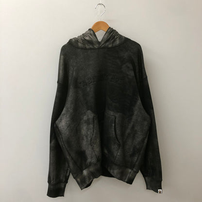 【中古品】【メンズ】 A BATHING APE アベイシングエイプ COATTED EMBOSS LOGO RELAXED FIT PULLOVER HOODIE 001PPL301318M コーテッド エンボス ロゴ 142-250430-kk-30-fuz サイズ：XL カラー：ブラック 万代Net店