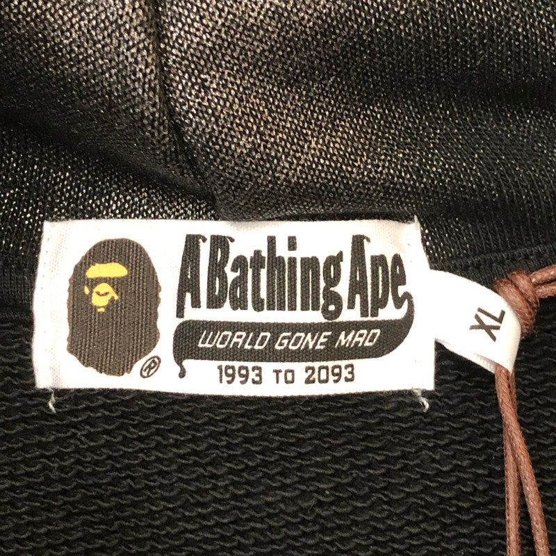 【中古品】【メンズ】 A BATHING APE アベイシングエイプ COATTED EMBOSS LOGO RELAXED FIT PULLOVER HOODIE 001PPL301318M コーテッド エンボス ロゴ 142-250430-kk-30-fuz サイズ：XL カラー：ブラック 万代Net店