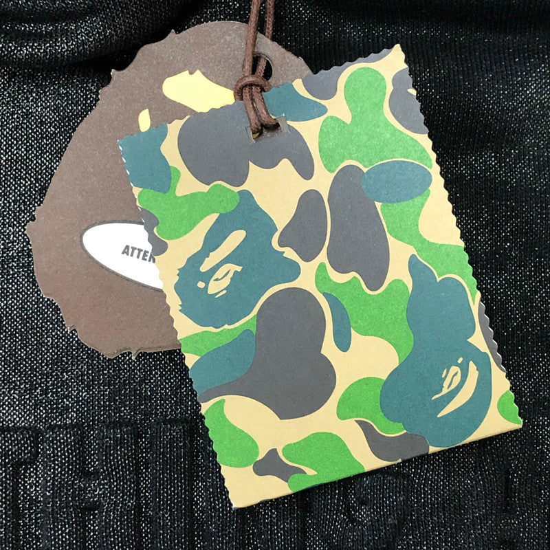 【中古品】【メンズ】 A BATHING APE アベイシングエイプ COATTED EMBOSS LOGO RELAXED FIT PULLOVER HOODIE 001PPL301318M コーテッド エンボス ロゴ 142-250430-kk-30-fuz サイズ：XL カラー：ブラック 万代Net店