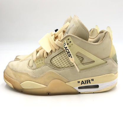 【中古品】【レディース】 NIKE ナイキ × OFF-WHITE オフホワイト 別注 コラボ WMNS AIR JORDAN 4 SP CV9388-100 ウィメンズ エアジョーダン 4 スニーカー 靴 160-250606-kk-03-tei カラー：SAIL/MUSLIN-WHITE-BLACK 万代Net店