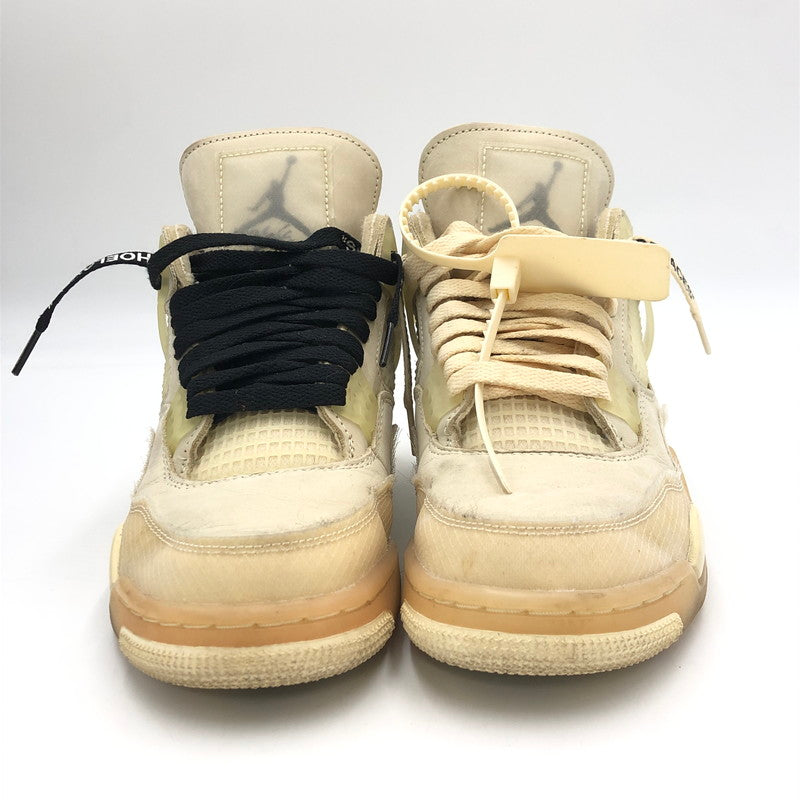 【中古品】【レディース】 NIKE ナイキ × OFF-WHITE オフホワイト 別注 コラボ WMNS AIR JORDAN 4 SP CV9388-100 ウィメンズ エアジョーダン 4 スニーカー 靴 160-250606-kk-03-tei カラー：SAIL/MUSLIN-WHITE-BLACK 万代Net店