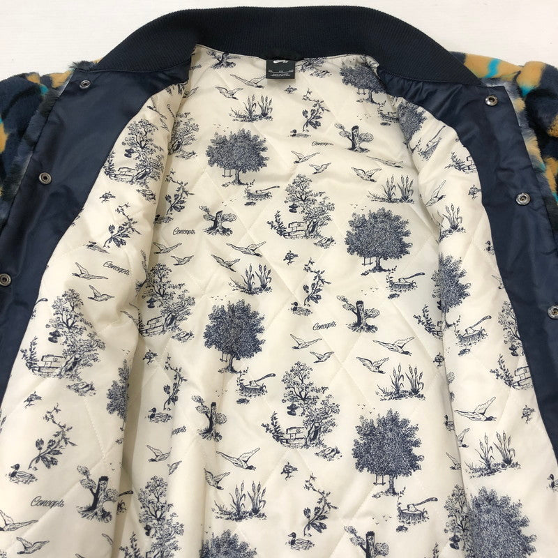 【中古品】【メンズ】 NIKE SB ナイキ スケートボーディング × CONCEPTS コンセプツ 別注 コラボ AS M NK SB JACKET QS CK7290-475 ファージャケット アウター 148-250501-kk-16-tei サイズ：XXL カラー：DARK OBSIDIAN/DARK OBSIDIAN 万代Net店