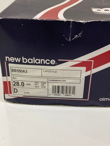 【中古品】【メンズ】 NEW BALANCE ニューバランス × Aime Leon Dore エメ レオン ドレ 別注 コラボ BB550A3 ローカット スニーカー 靴 162-260718-kk-30-hon カラー：OFF WHITE/RED/NAVY 万代Net店