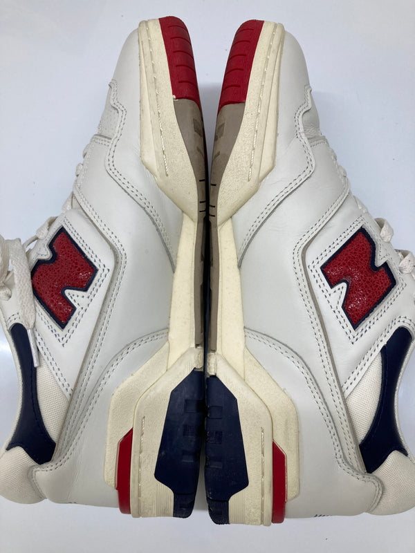 【中古品】【メンズ】 NEW BALANCE ニューバランス × Aime Leon Dore エメ レオン ドレ 別注 コラボ BB550A3 ローカット スニーカー 靴 162-260718-kk-30-hon カラー：OFF WHITE/RED/NAVY 万代Net店