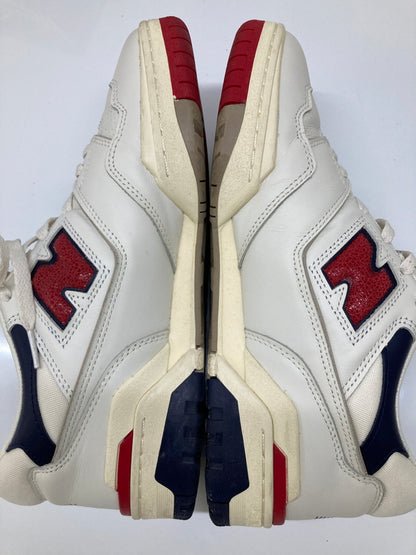 【中古品】【メンズ】 NEW BALANCE ニューバランス × Aime Leon Dore エメ レオン ドレ 別注 コラボ BB550A3 ローカット スニーカー 靴 162-260718-kk-30-hon カラー：OFF WHITE/RED/NAVY 万代Net店