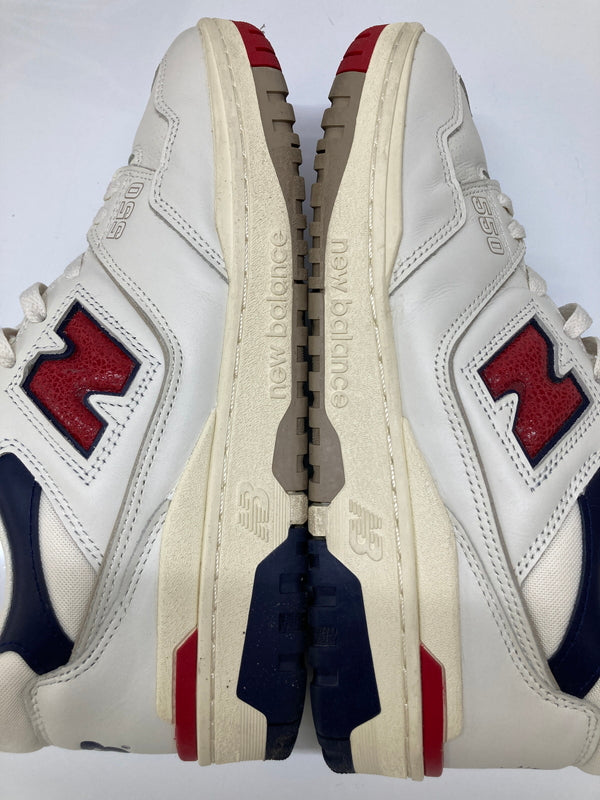 【中古品】【メンズ】 NEW BALANCE ニューバランス × Aime Leon Dore エメ レオン ドレ 別注 コラボ BB550A3 ローカット スニーカー 靴 162-260718-kk-30-hon カラー：OFF WHITE/RED/NAVY 万代Net店