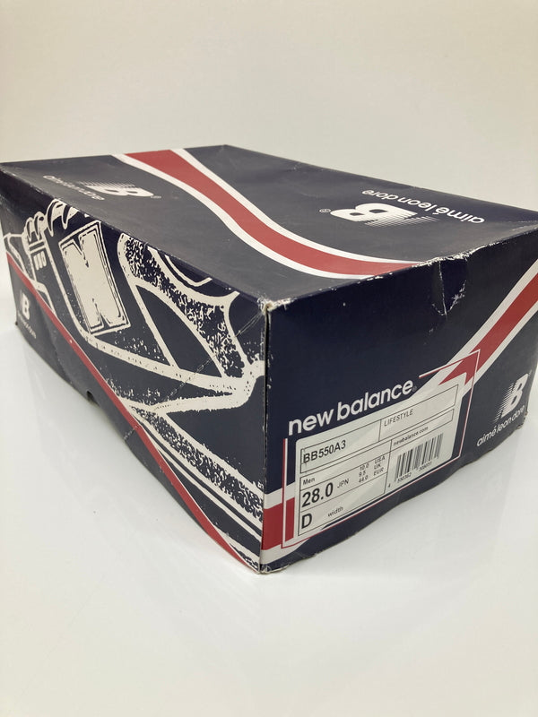 【中古品】【メンズ】 NEW BALANCE ニューバランス × Aime Leon Dore エメ レオン ドレ 別注 コラボ BB550A3 ローカット スニーカー 靴 162-260718-kk-30-hon カラー：OFF WHITE/RED/NAVY 万代Net店