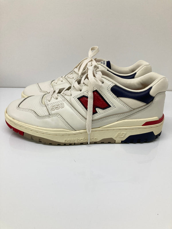 【中古品】【メンズ】 NEW BALANCE ニューバランス × Aime Leon Dore エメ レオン ドレ 別注 コラボ BB550A3 ローカット スニーカー 靴 162-260718-kk-30-hon カラー：OFF WHITE/RED/NAVY 万代Net店