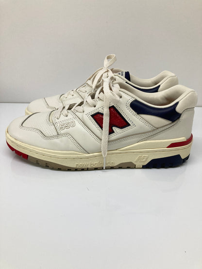 【中古品】【メンズ】 NEW BALANCE ニューバランス × Aime Leon Dore エメ レオン ドレ 別注 コラボ BB550A3 ローカット スニーカー 靴 162-260718-kk-30-hon カラー：OFF WHITE/RED/NAVY 万代Net店