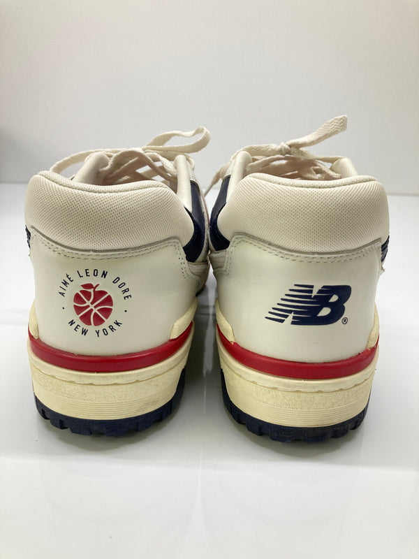 【中古品】【メンズ】 NEW BALANCE ニューバランス × Aime Leon Dore エメ レオン ドレ 別注 コラボ BB550A3 ローカット スニーカー 靴 162-260718-kk-30-hon カラー：OFF WHITE/RED/NAVY 万代Net店