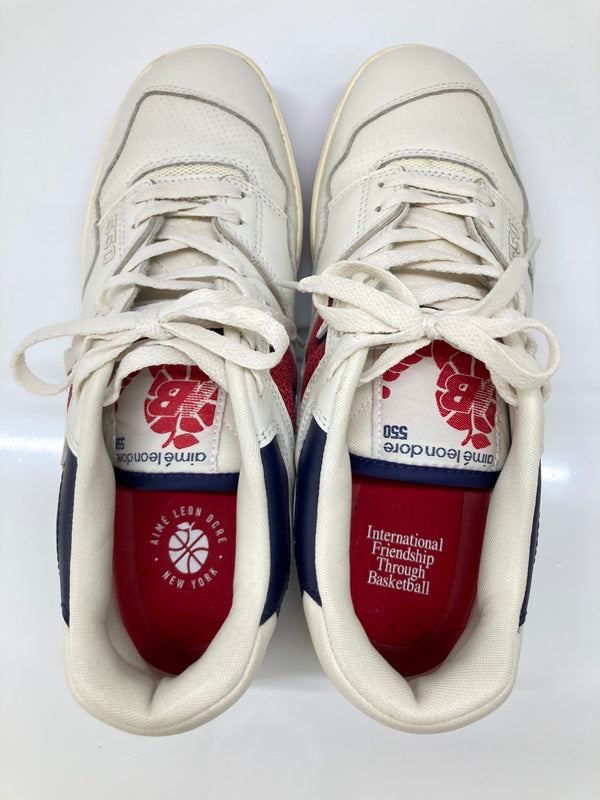 【中古品】【メンズ】 NEW BALANCE ニューバランス × Aime Leon Dore エメ レオン ドレ 別注 コラボ BB550A3 ローカット スニーカー 靴 162-260718-kk-30-hon カラー：OFF WHITE/RED/NAVY 万代Net店